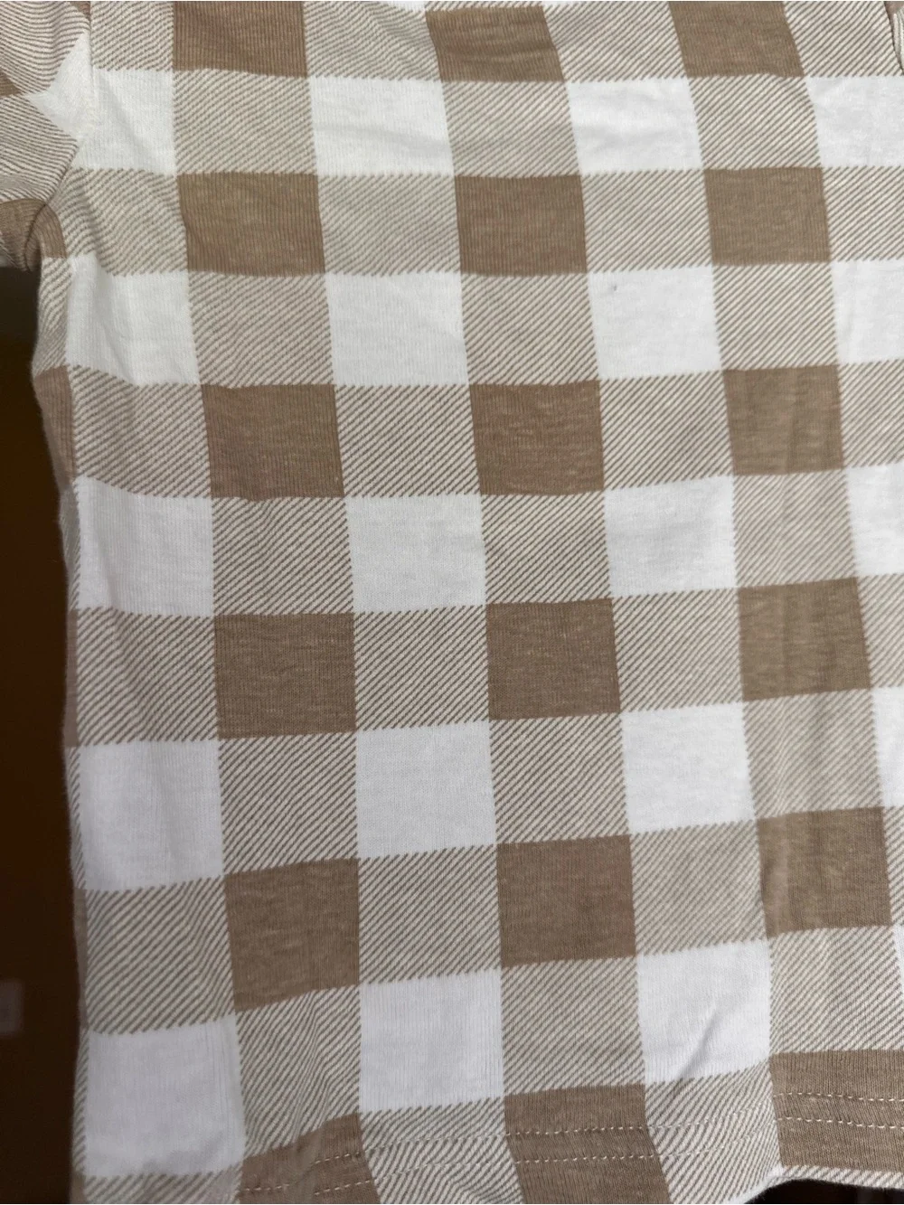 Old Navy Kids Cream & Brown Buffalo-Check Pajama Set